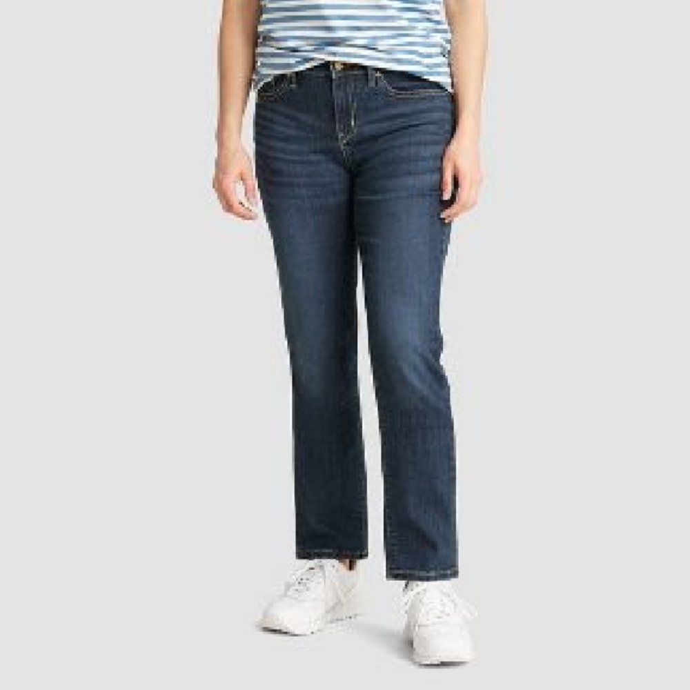 Women's Mid-Rise Slim Jeans Super Stretchy Size 16